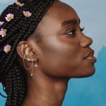 BOUCLE D'OREILLE CAIRE - 925 sterling silver / 24K gold