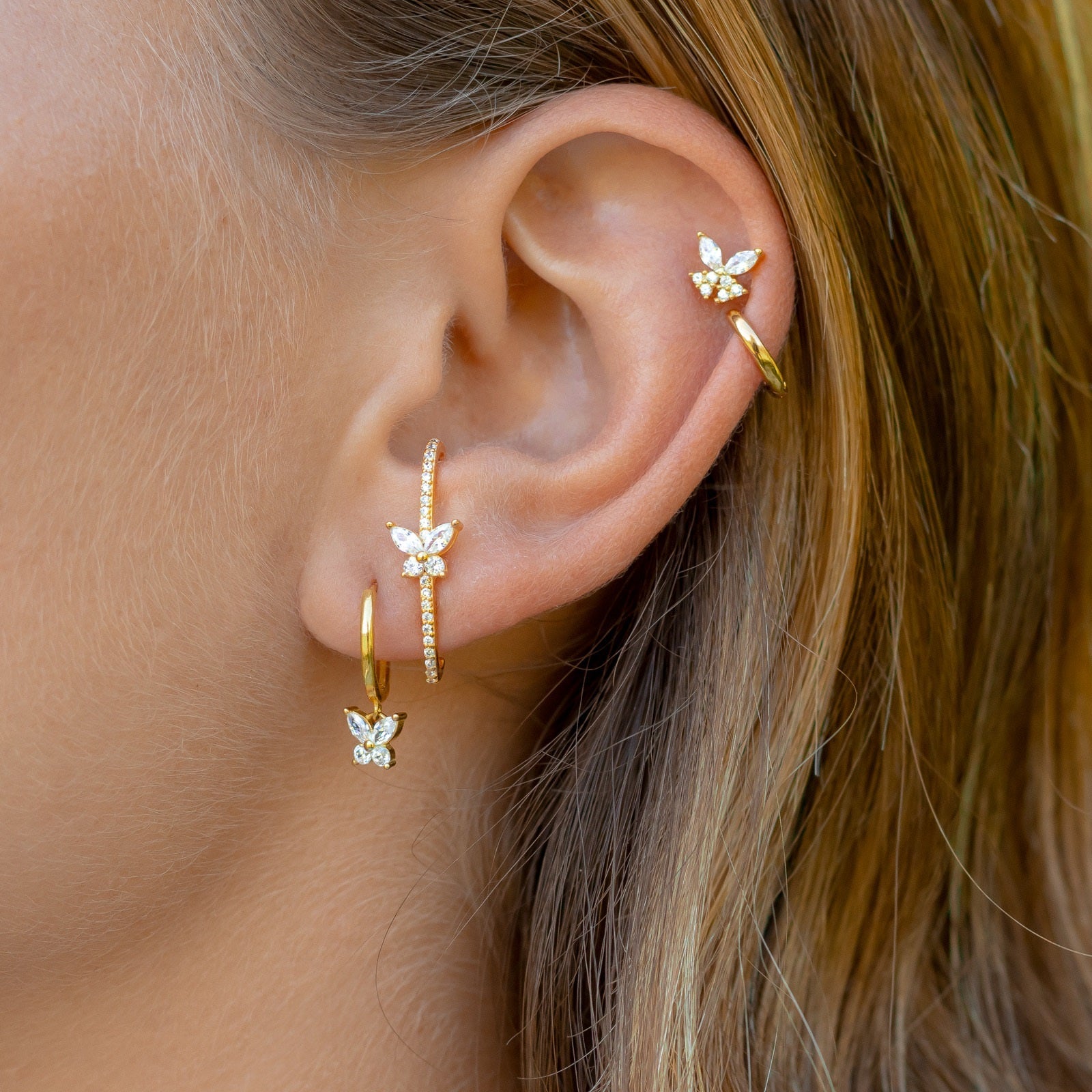 BOUCLE D'OREILLE FORMENTERA - 925 sterling silver / 24K gold