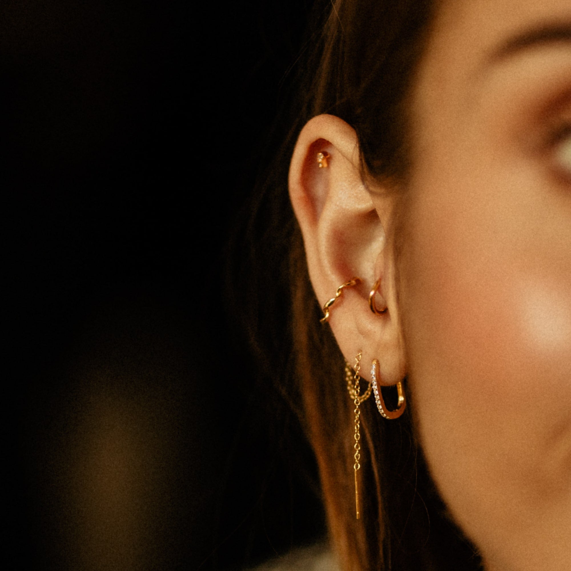 BOUCLES D'OREILLES FIDJI - 925 sterling silver / 24K gold