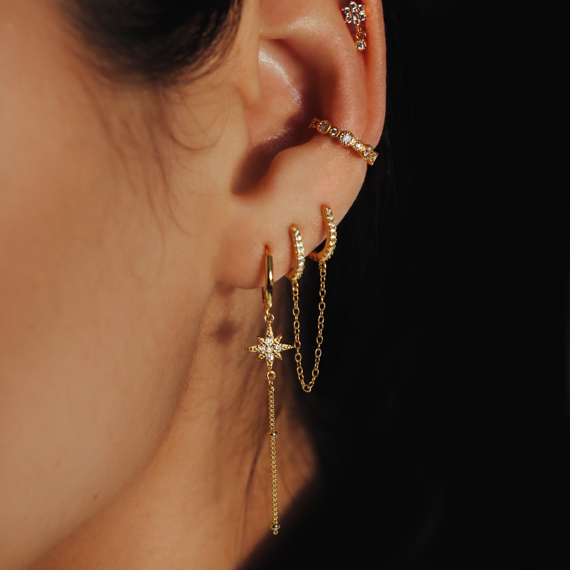 EARCUFF ANTIBES - 925 sterling silver / 24K gold
