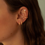 PIERCING LOMBOK - 925 sterling silver / 24K gold