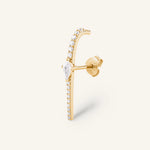 Boucle d'oreille Theoule - Pohésia - Argent 925 doré à l'or 18 carats