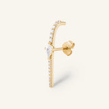 Boucle d'oreille Theoule - Pohésia - Argent 925 doré à l'or 18 carats