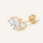 BOUCLE D'OREILLE MEGÈVE - Argent 925 dorure Or 24 carats