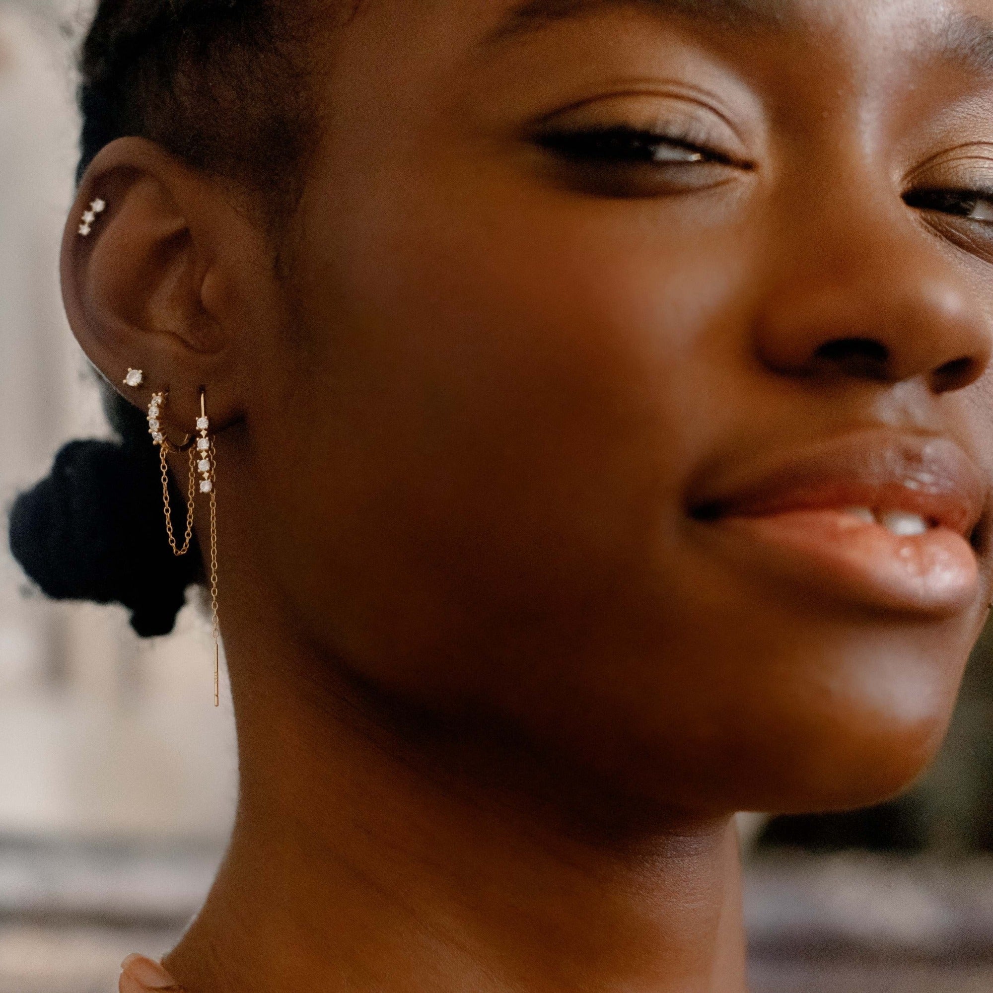 BOUCLE D'OREILLE PHUKET - 925 sterling silver / 24K gold