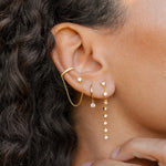 BOUCLE D'OREILLE SAINT TROPEZ - 925 sterling silver / 24K gold